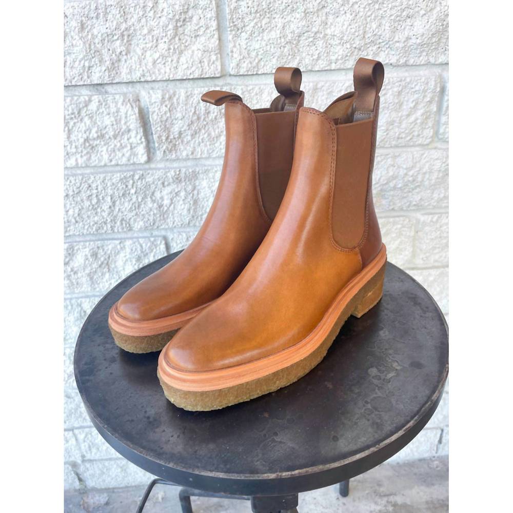 NEW LOEFFLER RANDALL raquel pull-on boot in safari